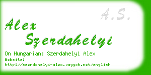 alex szerdahelyi business card